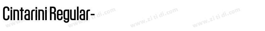 Cintarini Regular字体转换 Cintarini Regular字体转换